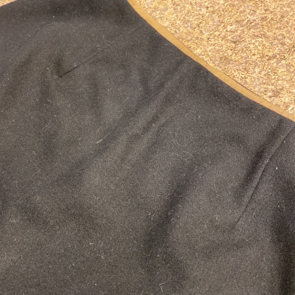 J. Crew Black and Tan Wool Blend Skirt 10 Unfinished Outer Bottom Hem - Picture 12 of 14